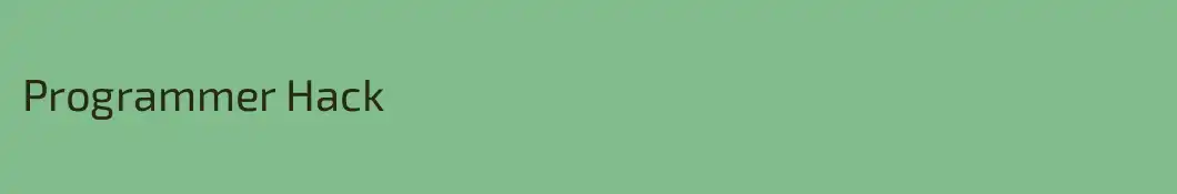 Programmer Hack